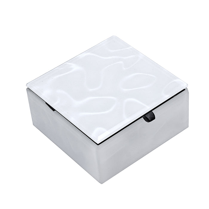 HM2431BN Caja Cuadrada Blanco Nube 12cm(L)x 12cm(P)x 6cm(A)