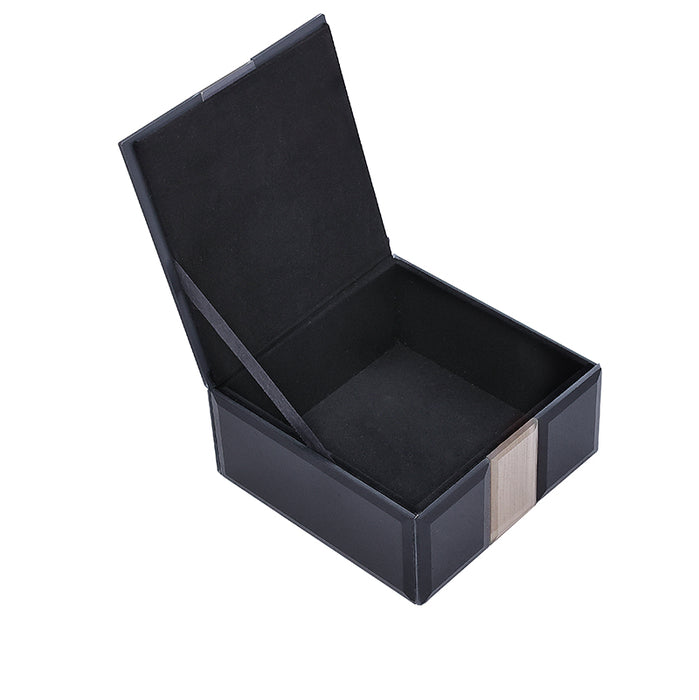 HM2435NCH Caja Cuadrada Negro Con Champaña 12cm(L)x 12cm(P)x 6cm(A)