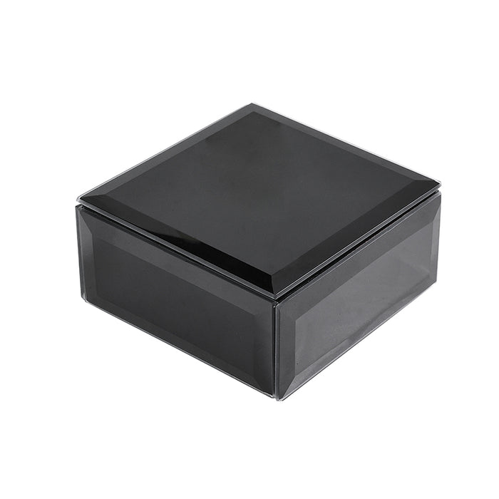 HM2440N Caja Cuadrada Espejo Negro 12cm(L)x 12cm(P)x 6cm(A)