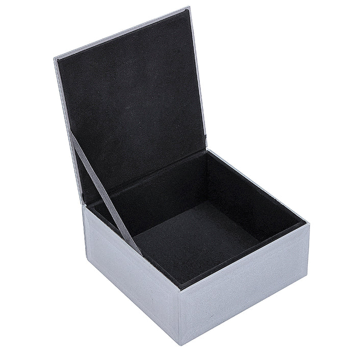 HM2440PF Caja Cuadrada Plata Frost 12cm(L)x 12cm(P)x 6cm(A)