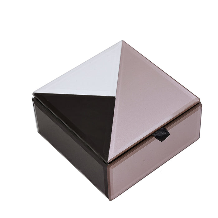 HM2444 Caja Cuadrada Colorblock 12cm(L)x 12cm(P)x 6cm(A)