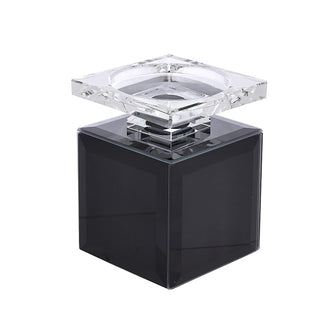 HM2447NC Portacirio Chico Espejo Negro 9cm(L)x 9cm(P)x 13cm(A)