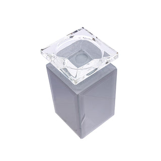 HM2448PFG Portacirio Grande Plata Frost 9cm(L)x 9cm(P)x 18cm(A)