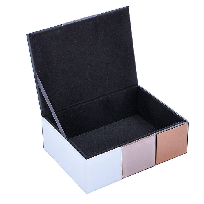 HM2491 Caja Rectangular Colorblock Calido 16cm(L)x 12cm(P)x 6cm(A)