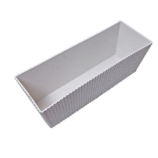 KAL110T Maceta Arena Blanca Rectangular 45x16x16cm.