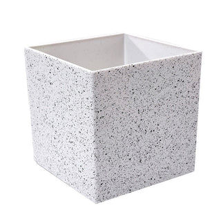 KAL14TC Maceta Arena Blanca Cuadrada Chica 15x15cm.