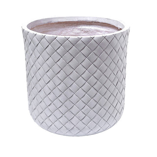 KAL4743G Maceta Niza Blanca Grande 36x36cm.