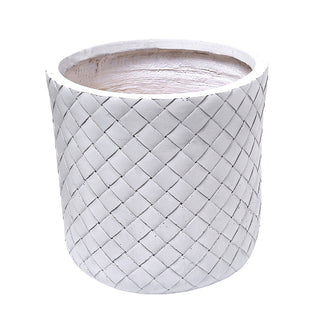 KAL4743M Maceta Niza Blanca Mediana 30x30cm.