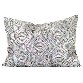 KC180 Cubierta Bordado Pedreria Plata 35x50 cm