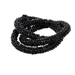 KC2416N Servilletero Trío Aros Pedrería Negro