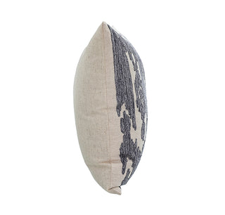 KC246535 Cojín Mallorca Arena Bordado Gris 35x50 cm.