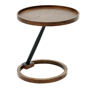 KI193NC Mesa Servicio Redonda Café Con Metal Negro 46 Cm.(D)X52 CM.(A)