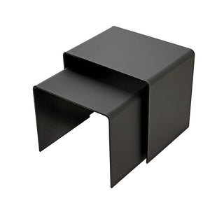 KI708NE Set 2 Mesas Nido Acrílico Negro 40(L)X30(P)X35(A) Y 35(L)X30(P)X30(A) Cm.