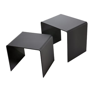 KI708NE Set 2 Mesas Nido Acrílico Negro 40(L)X30(P)X35(A) Y 35(L)X30(P)X30(A) Cm.