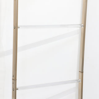 KI714OR Escalera Decorativa Oro Rosado y Acrílico 46(L)X3(P)X173(A) Cm.