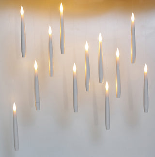 KLC0122 SET 12 VELAS COLGANTES CON MOVIMIENTO LED LUZ CÁLIDA