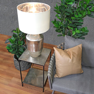 ACC240 Mesa Decorativa Jaipur de Aluminio y Cubierta Labrada