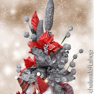 XH204G Nochebuena Gris Frost Grande 37(D)X43(A) Cm.