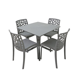LW03GO Mesa Gaudi Gris Oxford de plástico resistente al sol PP-UV 80x80x75cm.