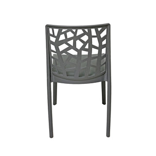 LW188GO  Silla Gaudi Gris Oxford estibable de plástico resistente al sol PP-UV 43x53x82cm.