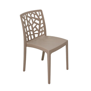 LW188TA Silla Gaudi Taupé estibable de plástico resistente al sol PP-UV 43x53x82cm. (Copia)