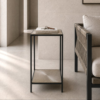 ACC240 Mesa Decorativa Jaipur de Aluminio y Cubierta Labrada