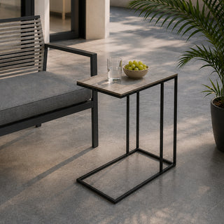 MIN069P Mesa de Servicio Metal Plata 51x30x61 cm.