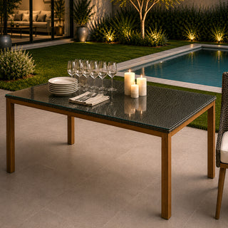 GG752M Mesa Para Exterior Madeira 168cm.(L) x100cm.(P) x76cm.(A)