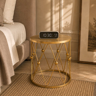 MQ3045OM Mesa Pedestal Tambor Oro 40cm.