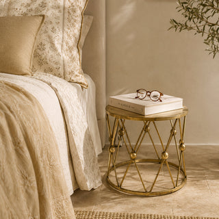 MQ3045OC Mesa Pedestal Tambor Oro 30cm.