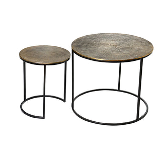 MIN3001 Mesa de Centro Metal Oro Grande 56 cm.