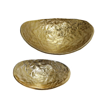 MINO1250 Centro Tazón Metal Oro 28 cm.