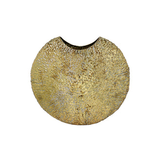 MQ2397OG Jarrón Redondo Metal Oro Grande 44x48cm.