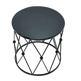MQ3045NG Mesa Pedestal Tambor Negro 50cm.