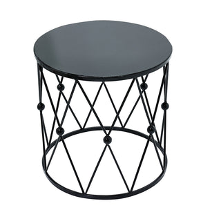 MQ3045NM Mesa Pedestal Tambor Negro 40cm.