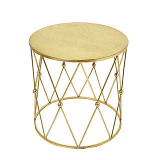 MQ3045OG Mesa Pedestal Tambor Oro 50cm.