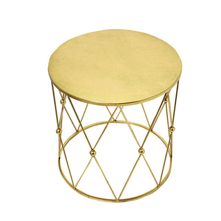 MQ3045OG Mesa Pedestal Tambor Oro 50cm.