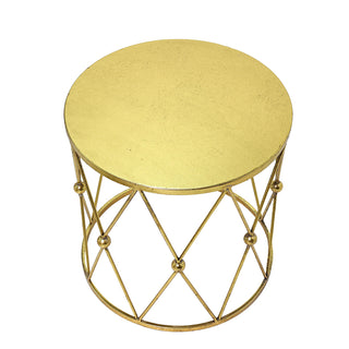 MQ3045OM Mesa Pedestal Tambor Oro 40cm.
