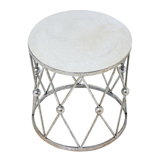 MQ3045PC Mesa Pedestal Tambor Plata 30cm.