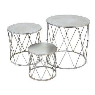 MQ3045PC Mesa Pedestal Tambor Plata 30cm.