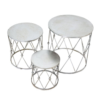 MQ3045PC Mesa Pedestal Tambor Plata 30cm.