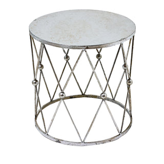 MQ3045PM Mesa Pedestal Tambor Plata 40cm.