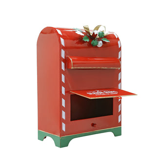 MQ5852R Buzón de Santa Rojo Metal 50x35x19cm.