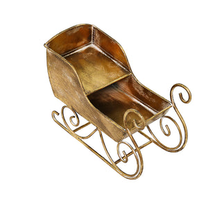 MQ6578O Trineo Metal Oro 26x18cm.