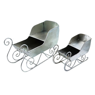 MQ6576P Trineo Metal Plata 37x25cm.