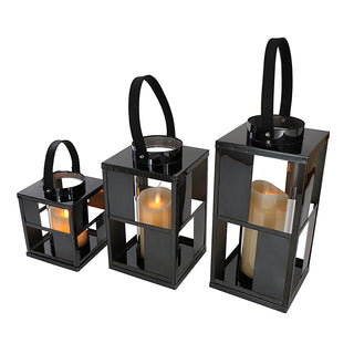 MW6202N Farol Madison Square Negro Ahumado Mediano 16(P)X16(L)28(A) Cm.