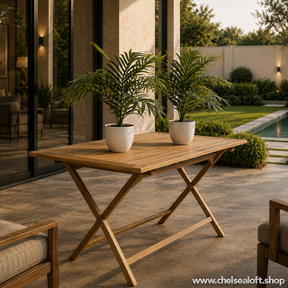 AL50089  Palma Areca Mini con Maceta de Plástico Blanca 50cm.