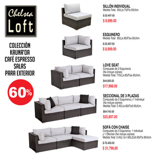KA25OC Ottoman/Mesa Kauna Oa Café Espresso 75x75x32 Cm.