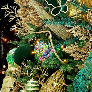 RJL349VG Esfera Gala Terciopelo Verde 20 Cm.