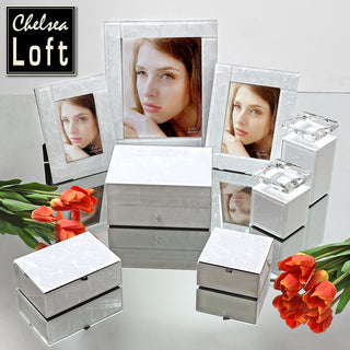 HM2442BNG Portacirio Grande Blanco Nube 9cm(L)x 9cm(P)x 18cm(A)
